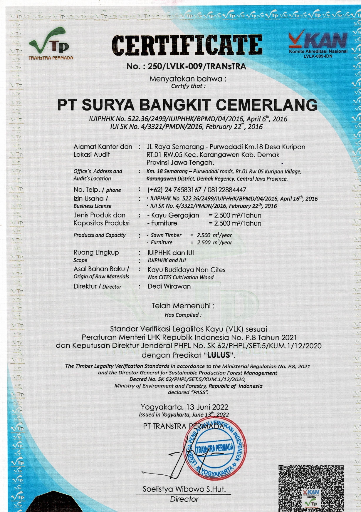 SVLK Certificate